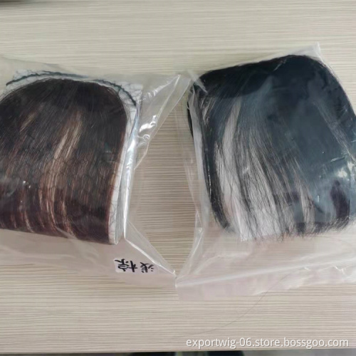 Air Bangs Hairpiece Neat Thin 100% Real Human Hair Bangs Extensions Front Clip In Hairpiece Fringe For Women